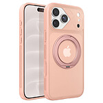 Générique Coque MagSafe pour iPhone 18 Pro avec Dos Translucide et Anneau Rotatif Rose clair