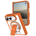 Générique Coque pour iPhone Duo Compatible MagSafe avec Support Béquille Orange Générique Coque pour iPhone Duo Compatible MagSafe avec Support Béquille Orange
