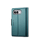 Caseme Étui Portefeuille pour iPhone Duo Effet Cuir avec Support et Anti-RFID Vert d'eau
