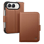 Générique Étui Portefeuille pour iPhone Duo en Cuir avec Support Dépliable Marron Générique Étui Portefeuille pour iPhone Duo en Cuir avec Support Dépliable Marron