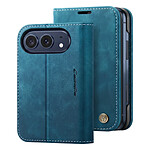 Caseme Étui Portefeuille pour iPhone Duo Protection RFID Vintage avec Support Bleu canard