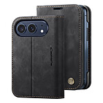 Caseme Étui Portefeuille pour iPhone Duo Protection RFID Vintage avec Support Bleu canard