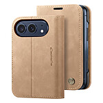 Caseme Étui Portefeuille pour iPhone Duo Protection RFID Vintage avec Support Bleu canard