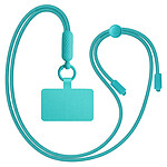 Zanaé Cordon Tour de Cou pour Smartphone Universel Ajustable avec Adaptateur Turquoise