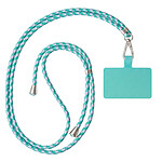 Zanaé Cordon Tour de Cou pour Smartphone Série Cordella Ajustable avec Adaptateur Turquoise