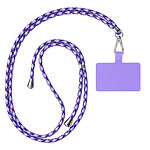 Zanaé Cordon Tour de Cou pour Smartphone Série Cordella Ajustable avec Adaptateur Violet