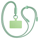Zanaé Cordon Tour de Cou pour Smartphone Universel Ajustable avec Adaptateur Vert pâle