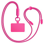 Zanaé Cordon Tour de Cou pour Smartphone Universel Ajustable avec Adaptateur Fuchsia