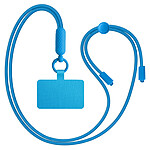 Zanaé Cordon Tour de Cou pour Smartphone Universel Ajustable avec Adaptateur Bleu