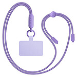 Zanaé Cordon Tour de Cou pour Smartphone Universel Ajustable avec Adaptateur Lilas