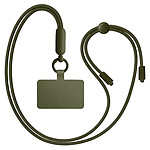 Zanaé Cordon Tour de Cou pour Smartphone Universel Ajustable avec Adaptateur Vert foncé