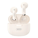 Xo Écouteurs Sans Fil TWS Bluetooth 5.4 avec Boîtier de Charge Étanche IPX4 Beige