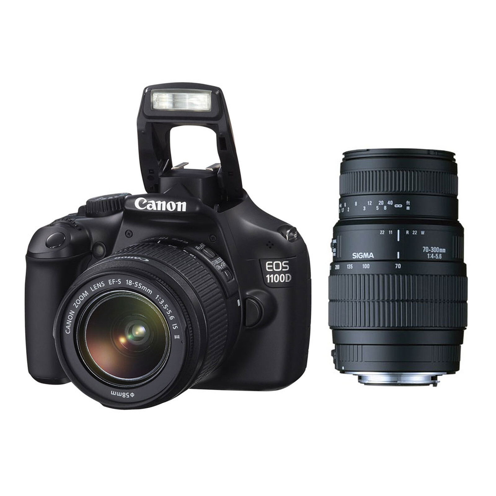  Canon  EOS  1100D  Objectifs 18 55 mm et 70 300mm 