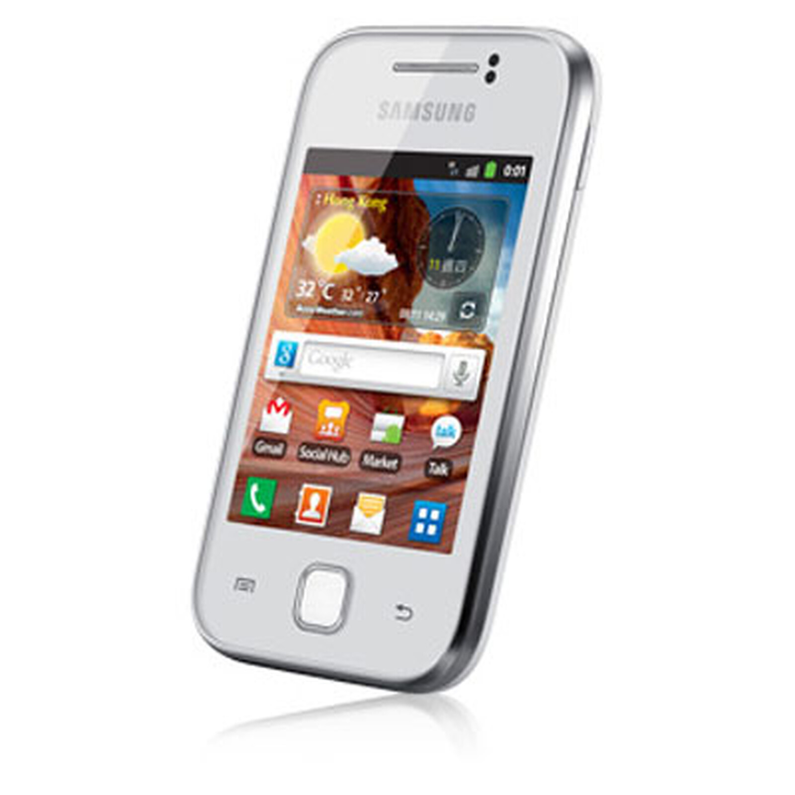  Samsung  Galaxy  Y  GT S5360  Blanc Mobile smartphone 