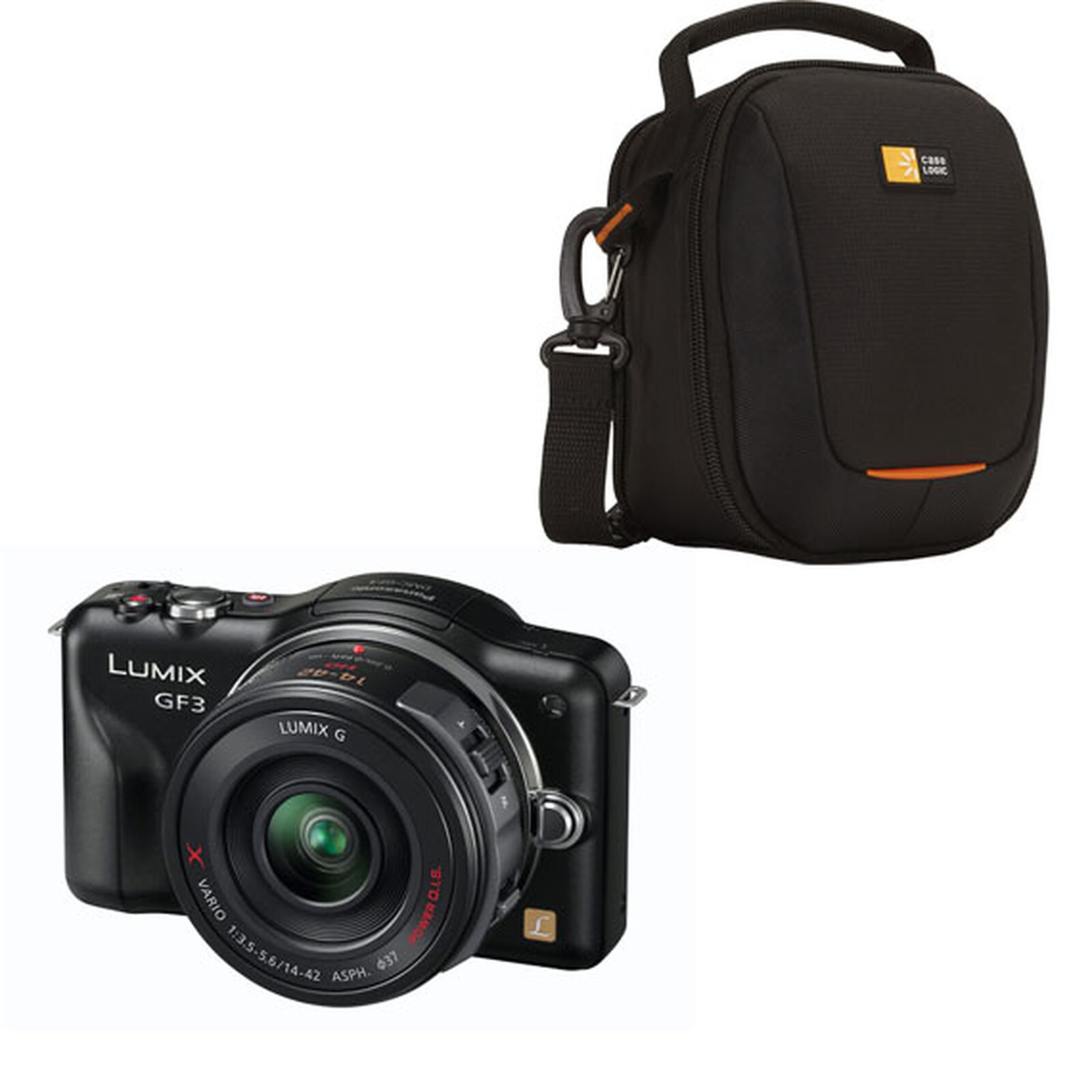 Panasonic Lumix Dmc Gf3x Noir Avec Objectif X Vario 14 42mm Etui