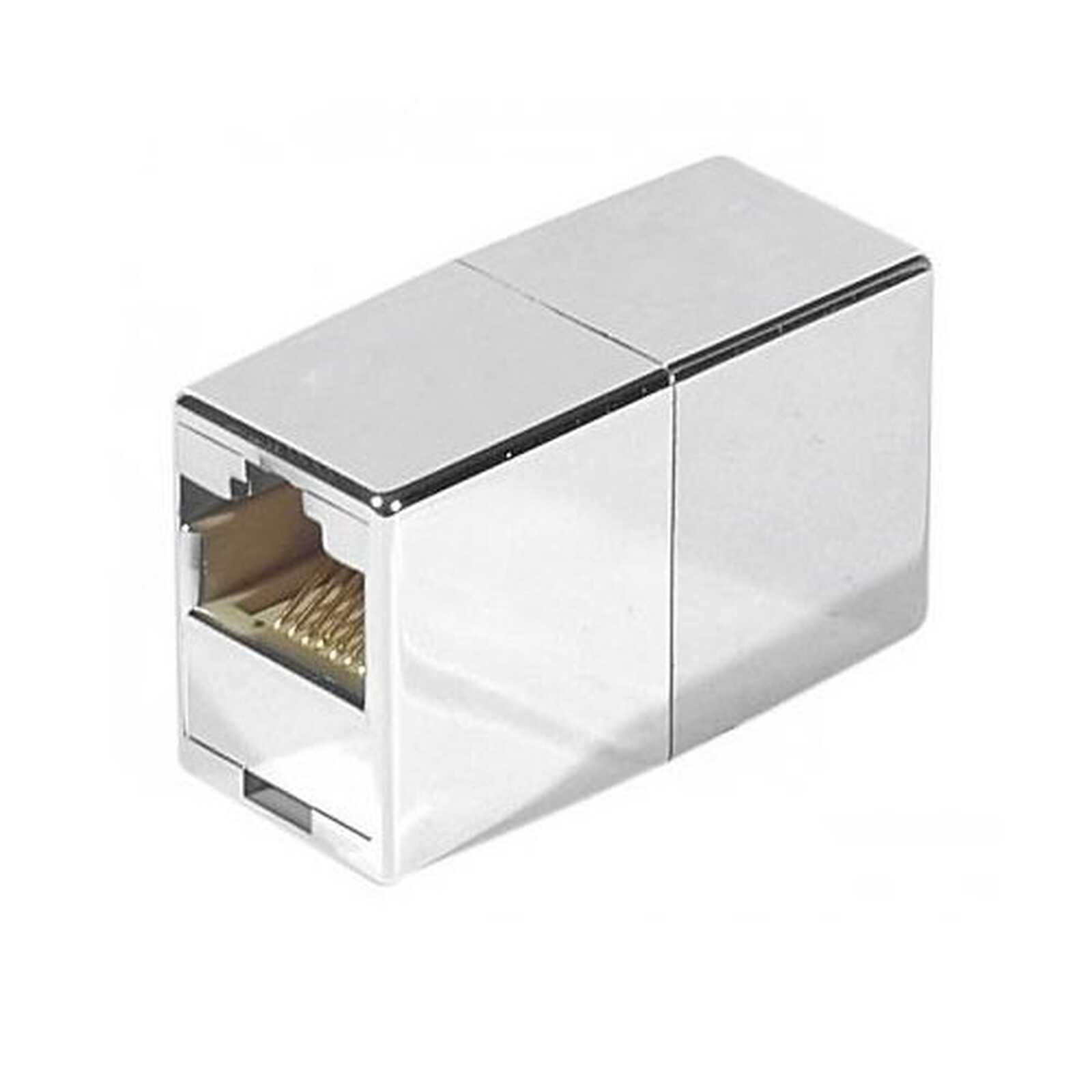 Coupleur RJ45 Cat7 Femelle-femelle – 10 Gbps/600 MHz, Blindé, Or – Pour Prolonger Câble LAN, PoE – Lot De 2