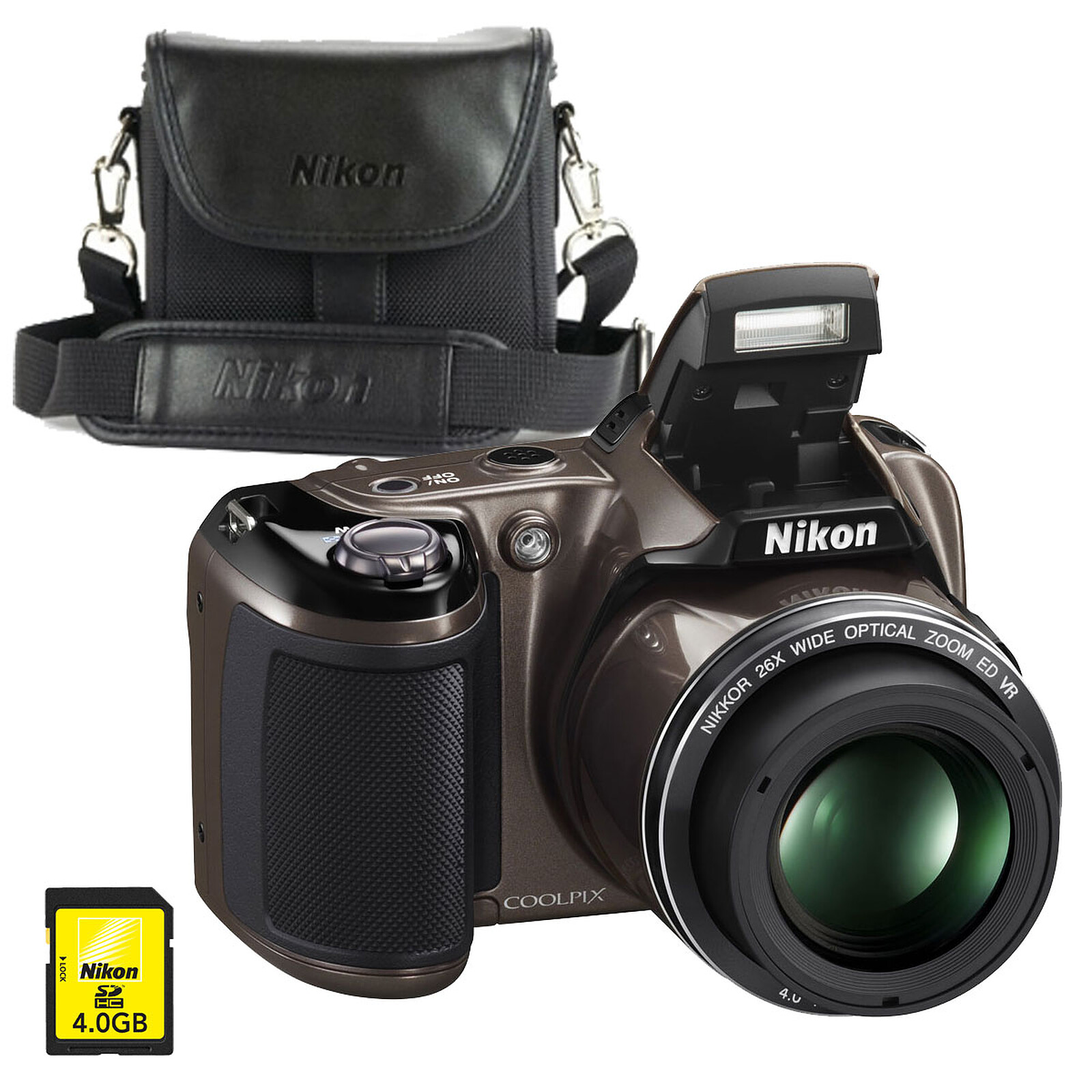 Nikon Coolpix L810 Gris Nikon Cs P08 Carte Sdhc 4 Go