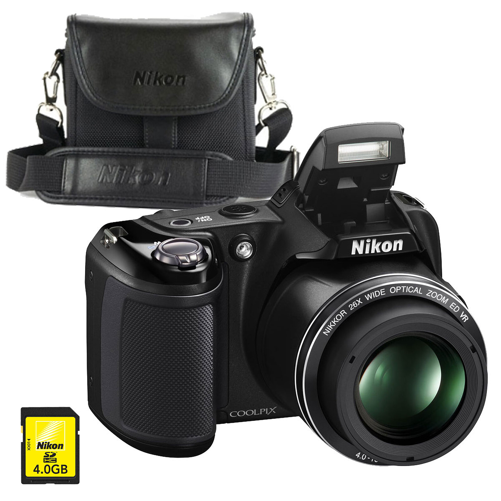 Nikon Coolpix L810 Noir Nikon Cs P08 Carte Sdhc 4 Go