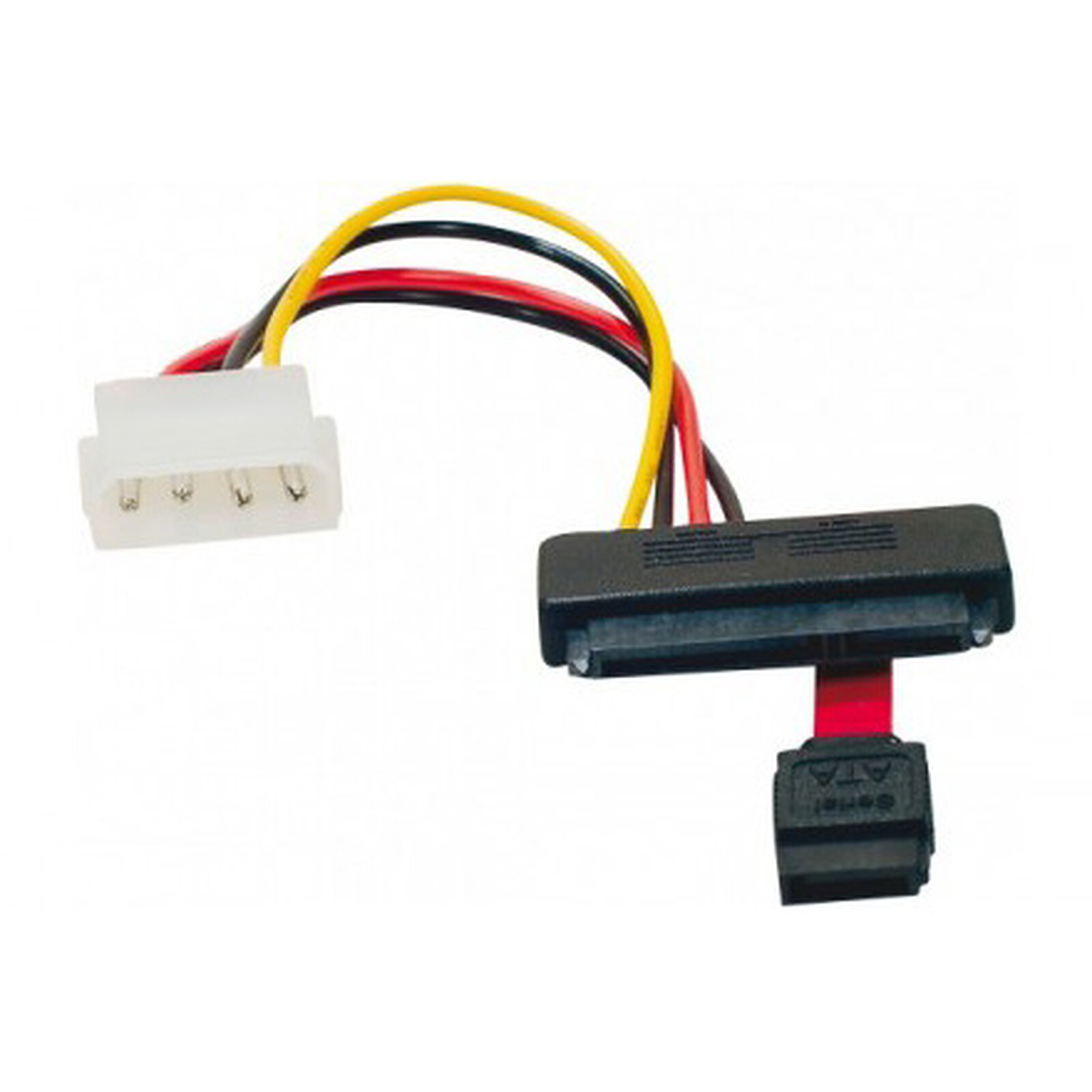 Câble SATA 2-en-1 avec alimentation Molex (pour 1 HDD ou SSD