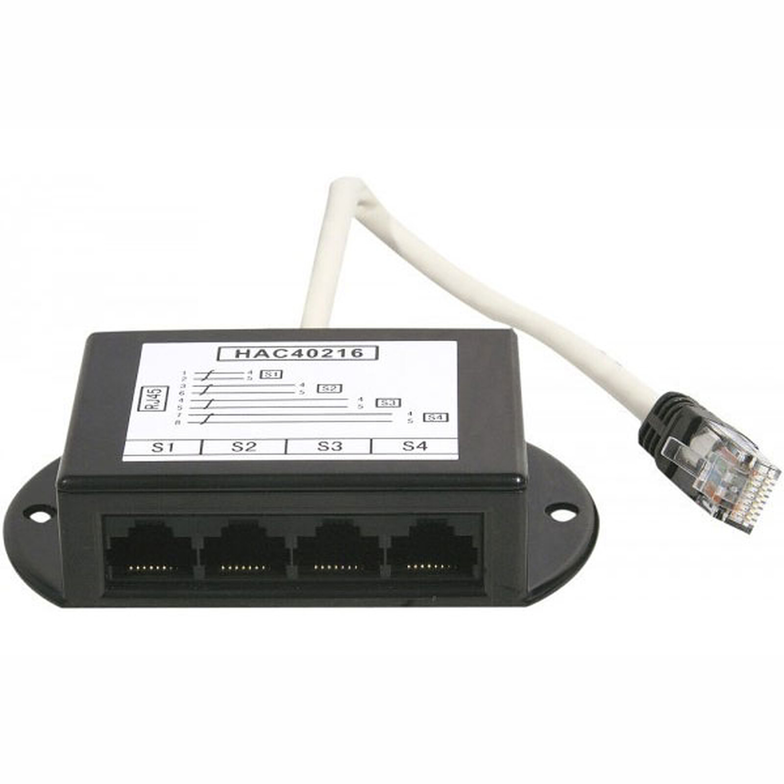 Répartiteur Ethernet répartiteur 1 à 4 ABS, câble répartiteur