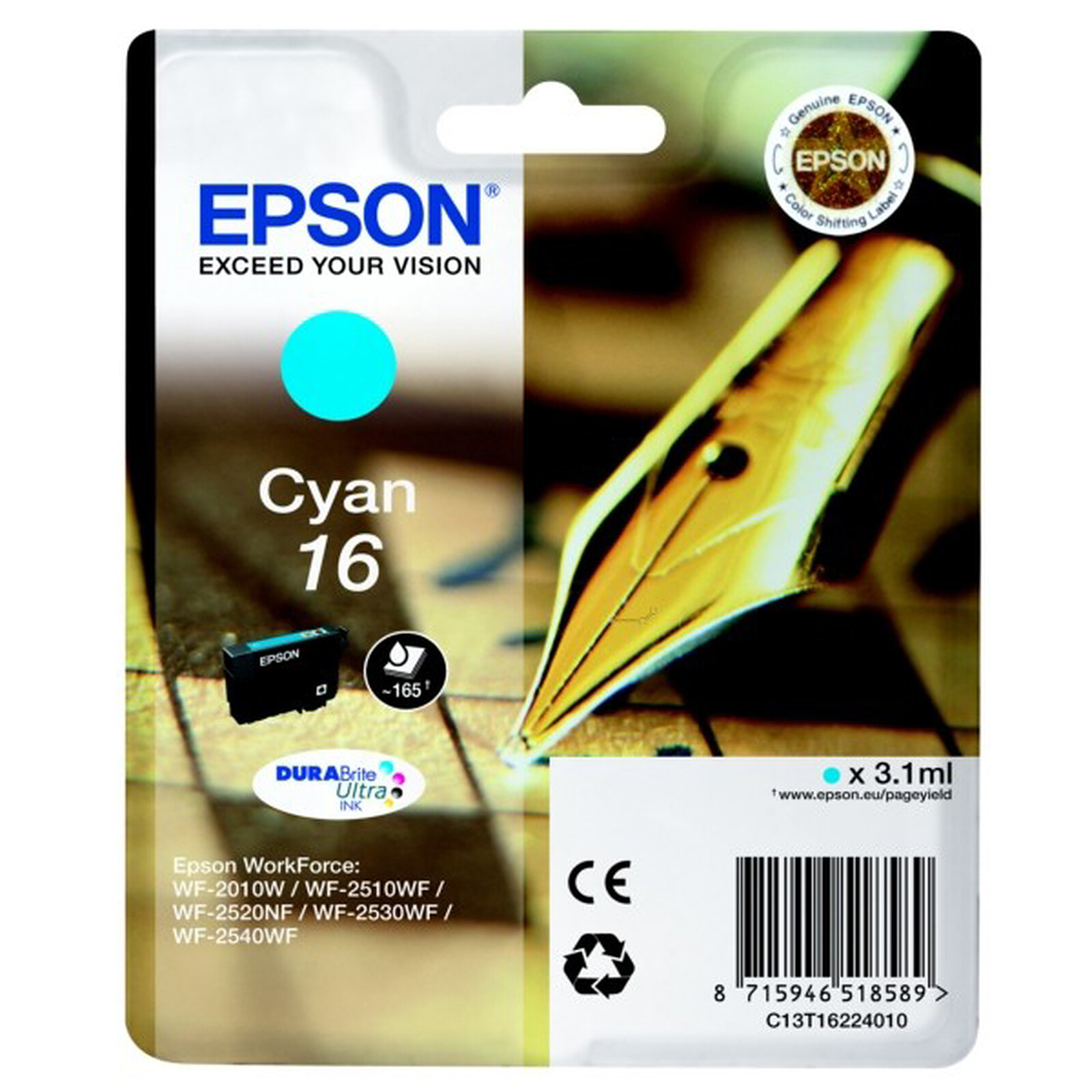 Epson 604XL Pack de 16 cartouches génériques Noir, Jaune, Cyan