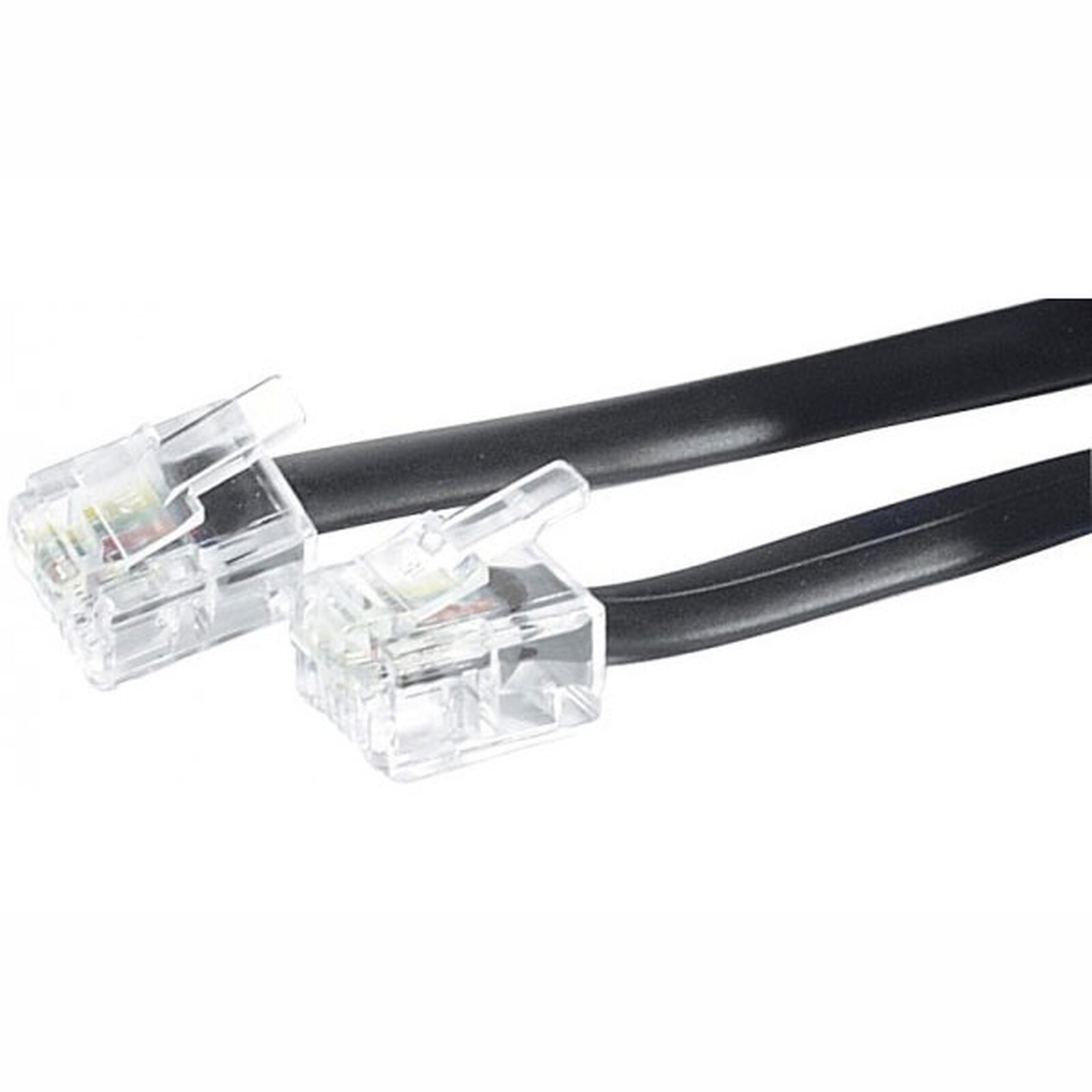 Câble RJ11 mâle/mâle (2 mètres) - (coloris noir) - Câble RJ11, RJ9 & RJ12 -  Garantie 3 ans LDLC