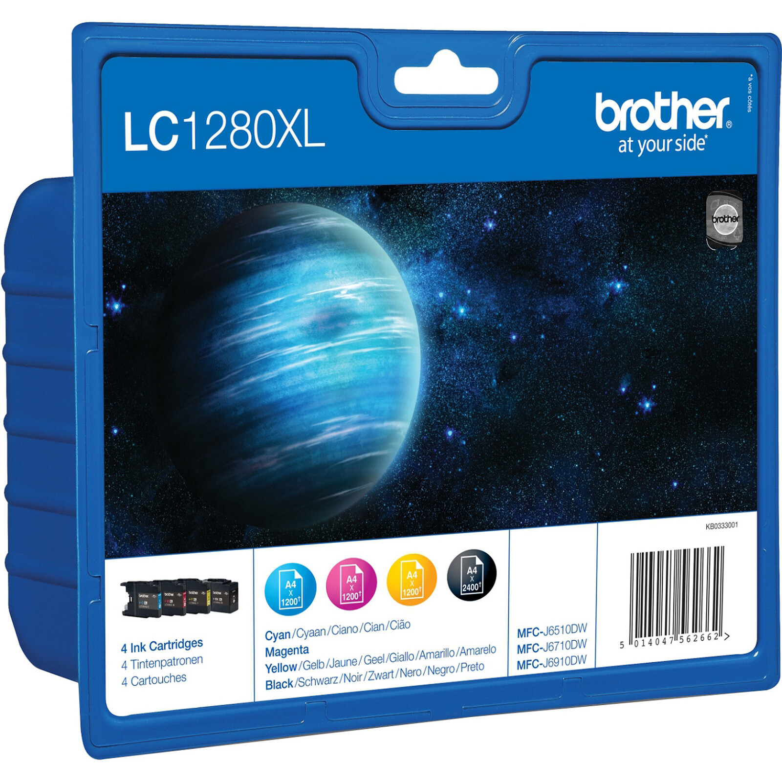 Brother LC1280XL (Noir, Cyan, Magenta, Jaune) - Cartouche imprimante - LDLC