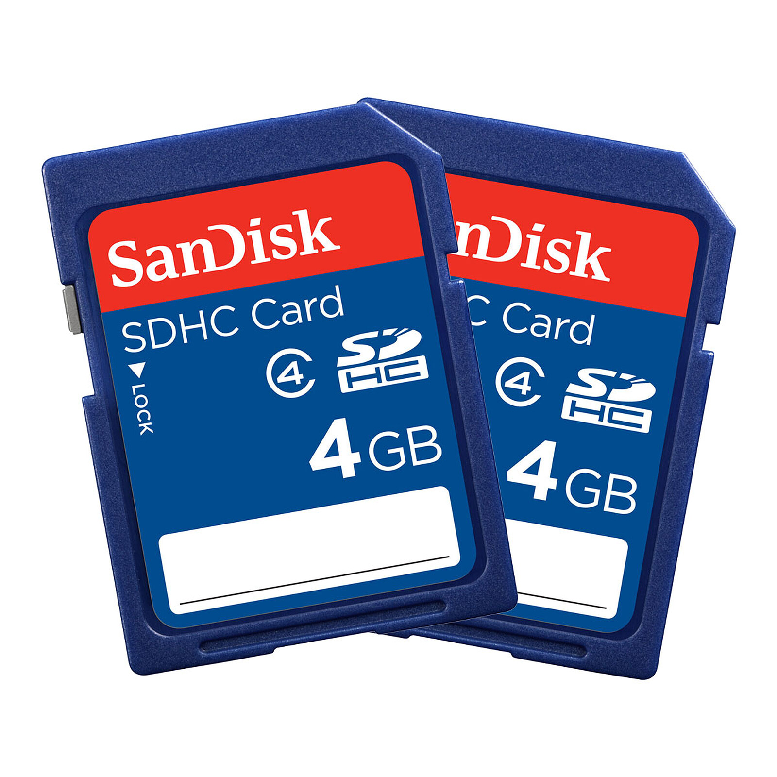SanDisk Carte  m moire SDHC 4  Go  Pack de 2 Carte  