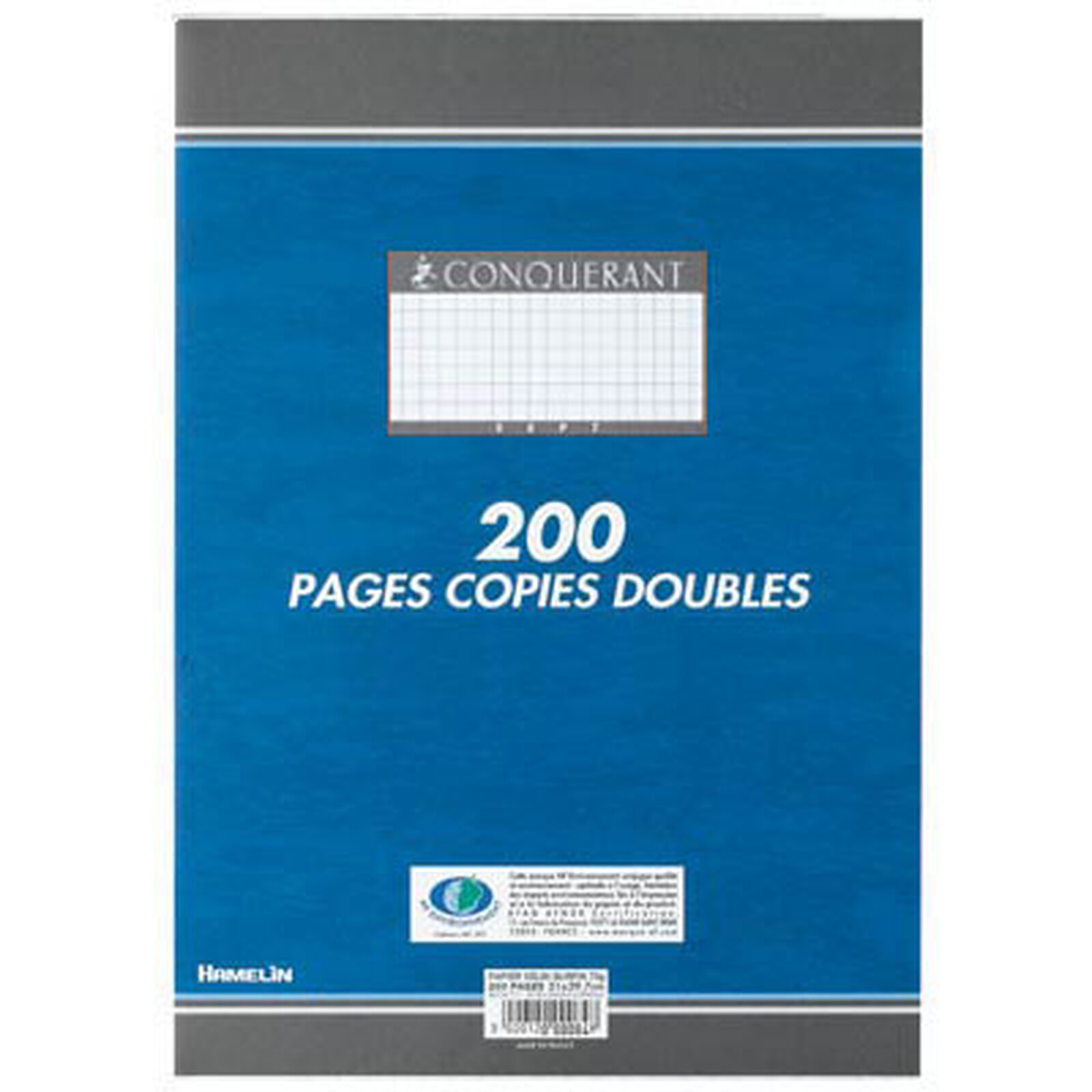 CONQUÉRANT Copies Doubles 17x22cm 200 Pages 70g Grand Carreaux Sous Film  Blanches - Papier spécifique - LDLC