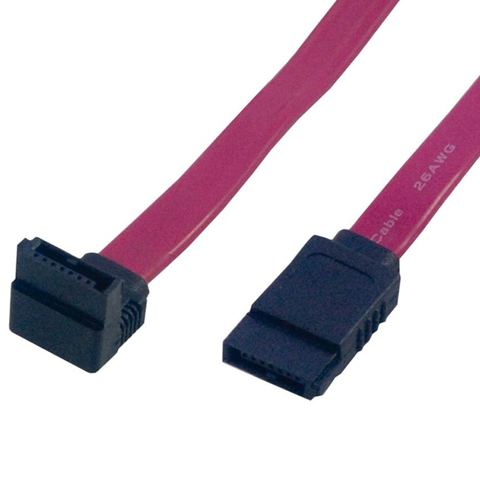 LOTTO 10 X Rosso Cavi dati SATA Serial ATA 23cm 230mm di lunghezza 26AWG-clip in metallo 
