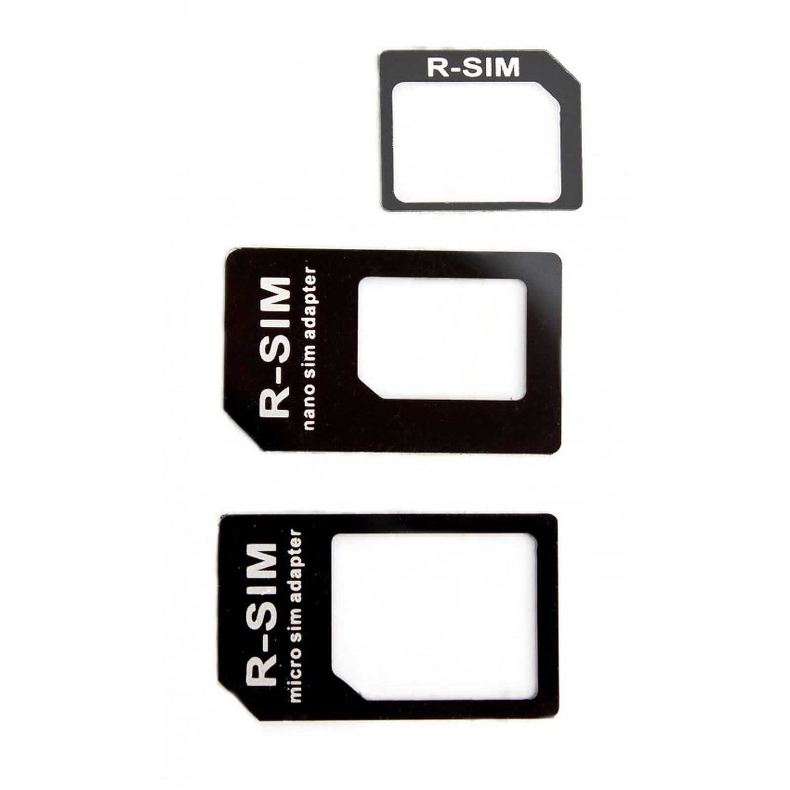 Lot de 4 adaptateurs de carte SIM Nano Micro et standard pour téléphones  portables et smartphones