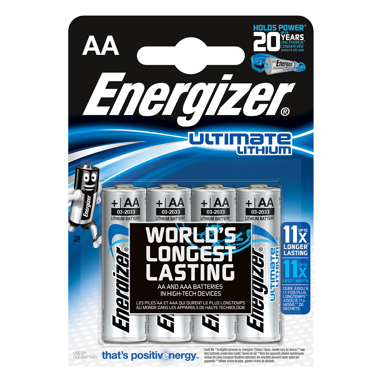 Energizer Ultimate Lithium AA Batterie pack of 4, 9,99 €