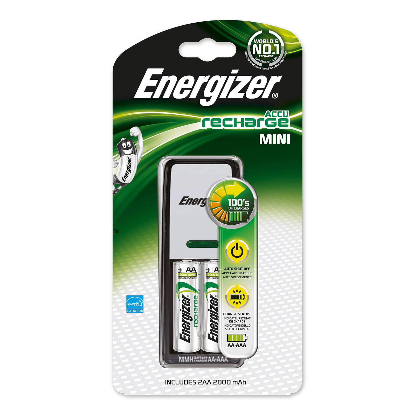 Energizer Accu Recharge Mini - Pile & chargeur - LDLC