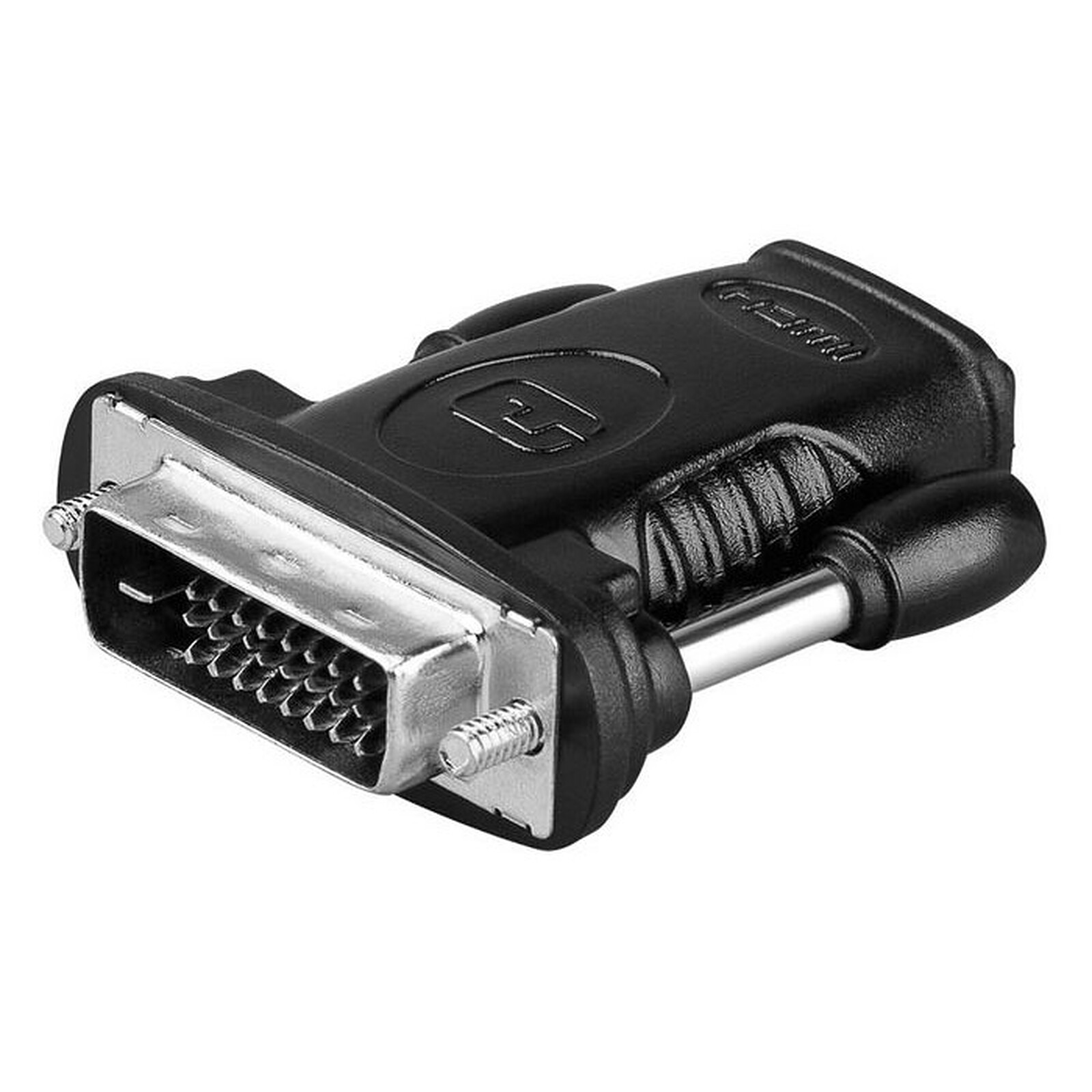 adaptador multimedia Adaptador de oro acodado de HDMI hembra a DVI macho a 90 de HANDSOME 180 y 360 grados 