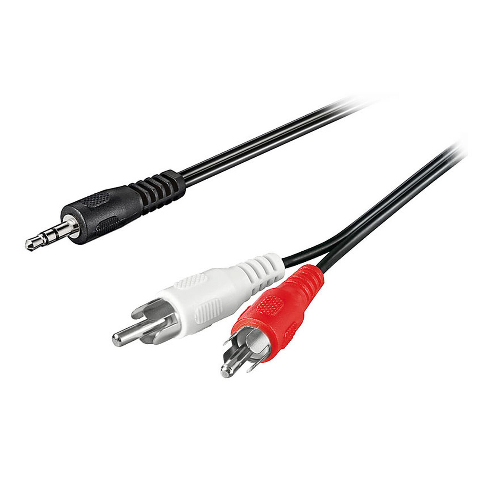 2m Negro G-Shield Cable de Audio Estéreo Jack 3,5mm Macho a 2X RCA Macho Adaptador 