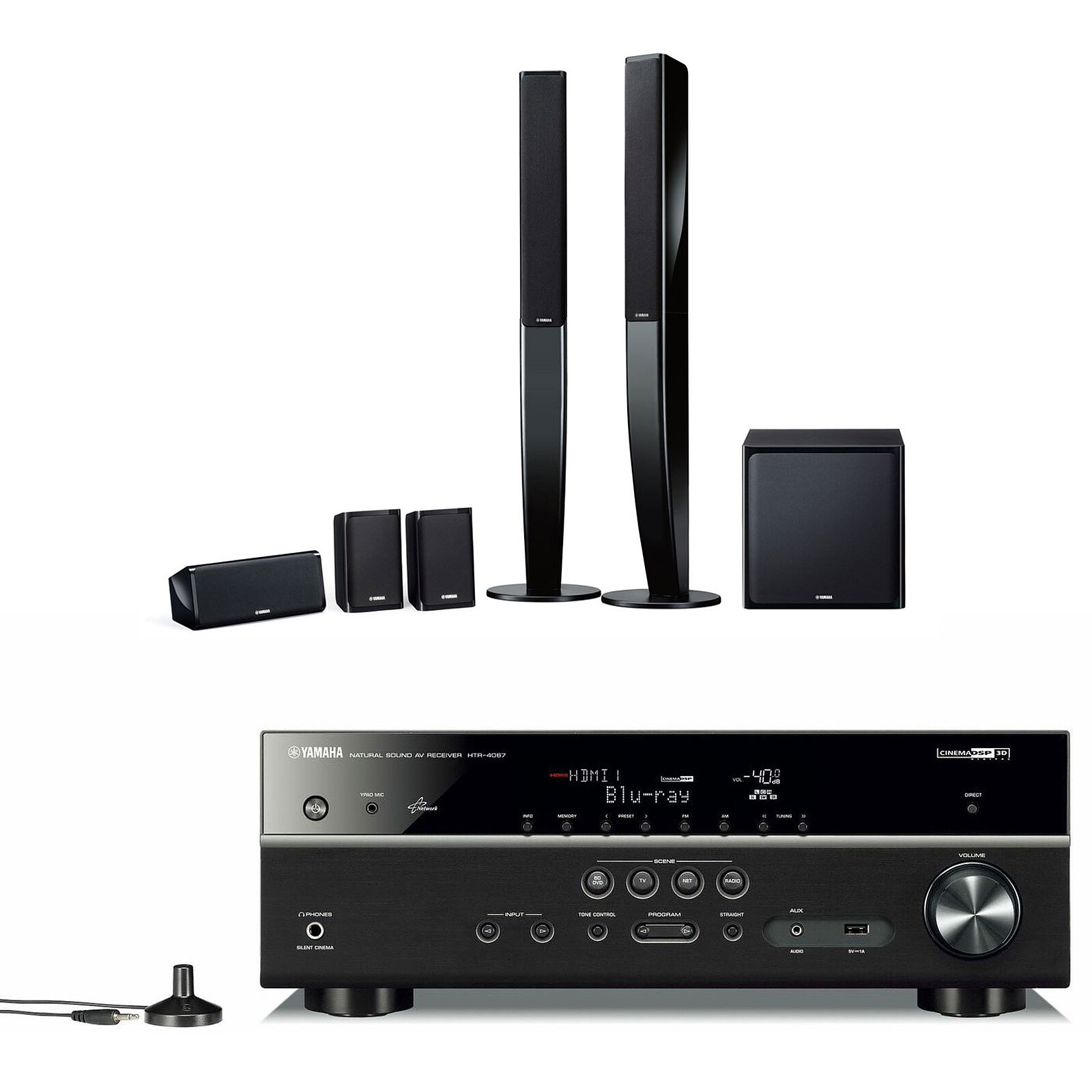 Yamaha HTR-4067 + Yamaha NS-PA40 - Ensemble home cinéma ...