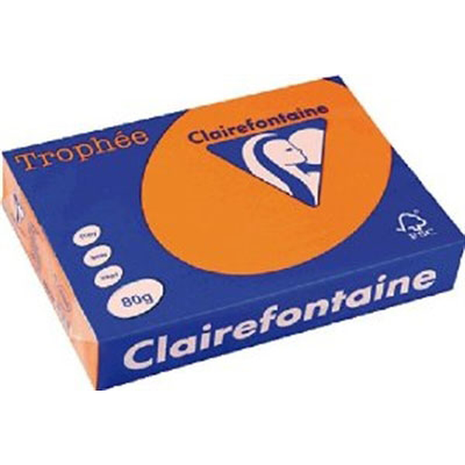 Clairefontaine Trophée Ramette de papier 500 feuilles A4 80g Orange vif - Ramette  de papier - LDLC