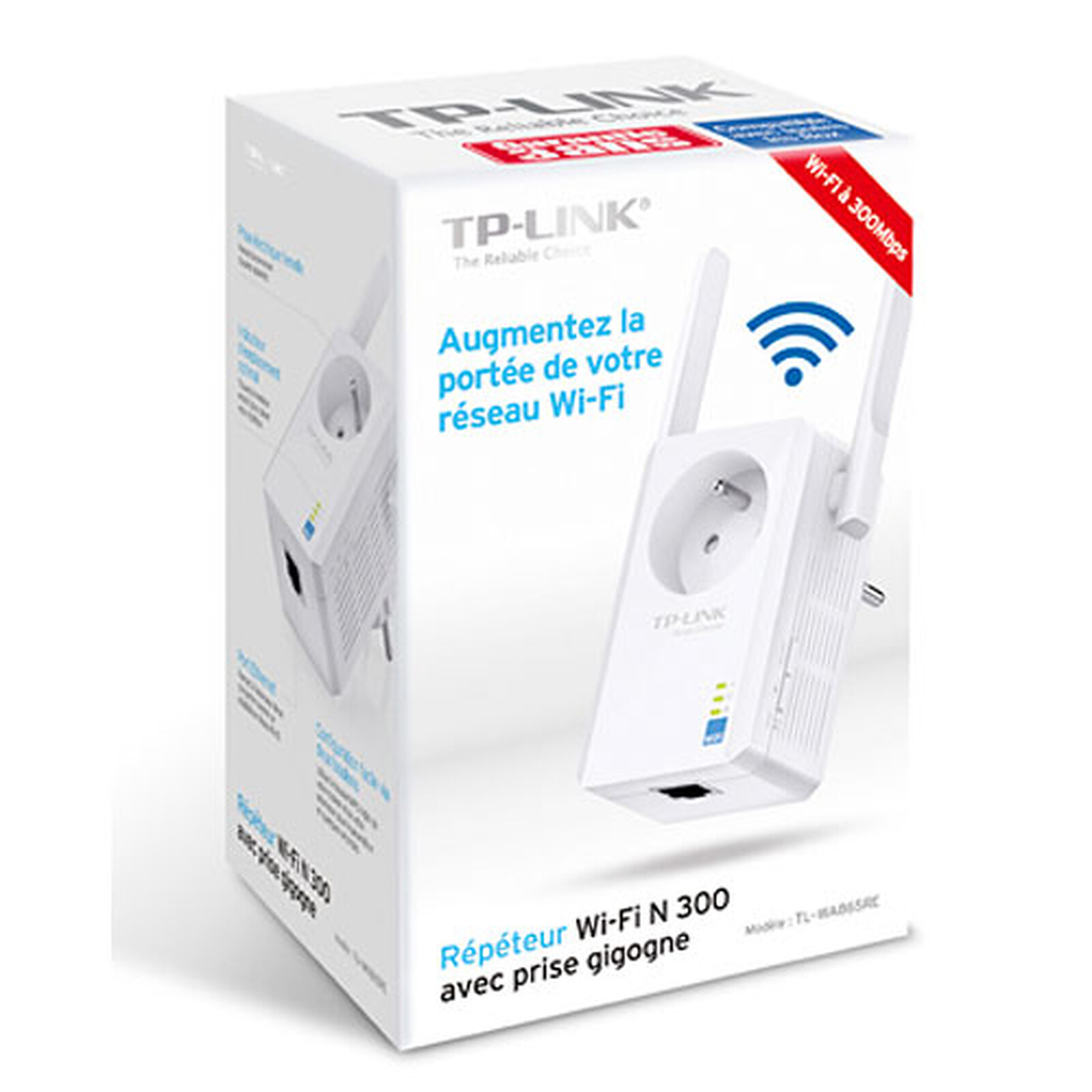 TP-Link TL-WA865RE - Répéteur WiFi N 300 Mbps avec prise intégrée