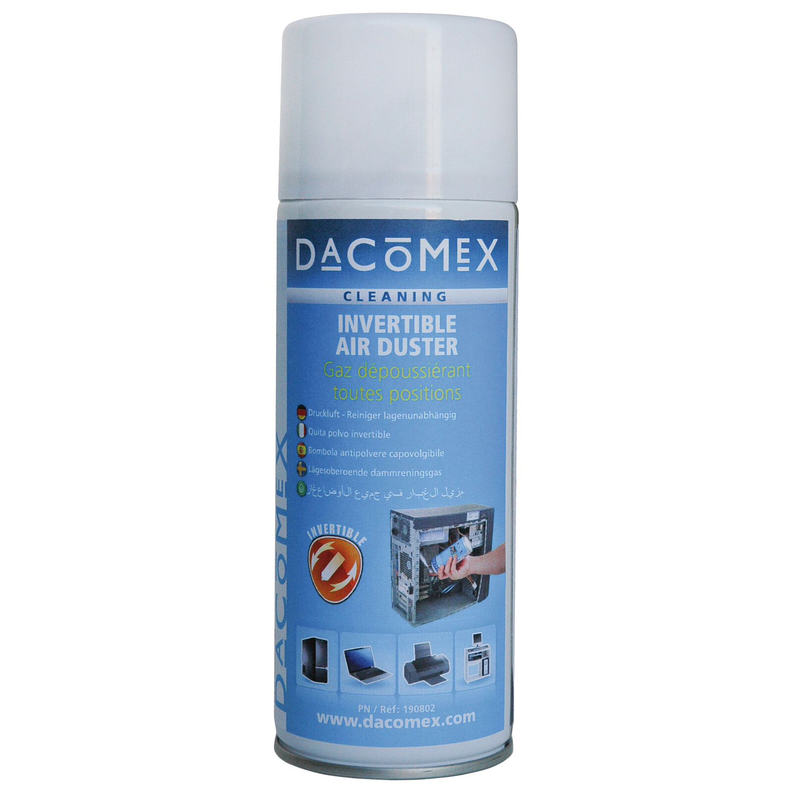 Dacomex bombe dépoussiérante multiposition à air comprimé (150 g) (191802)  - Achat Aérosol Dacomex pour professionnels sur