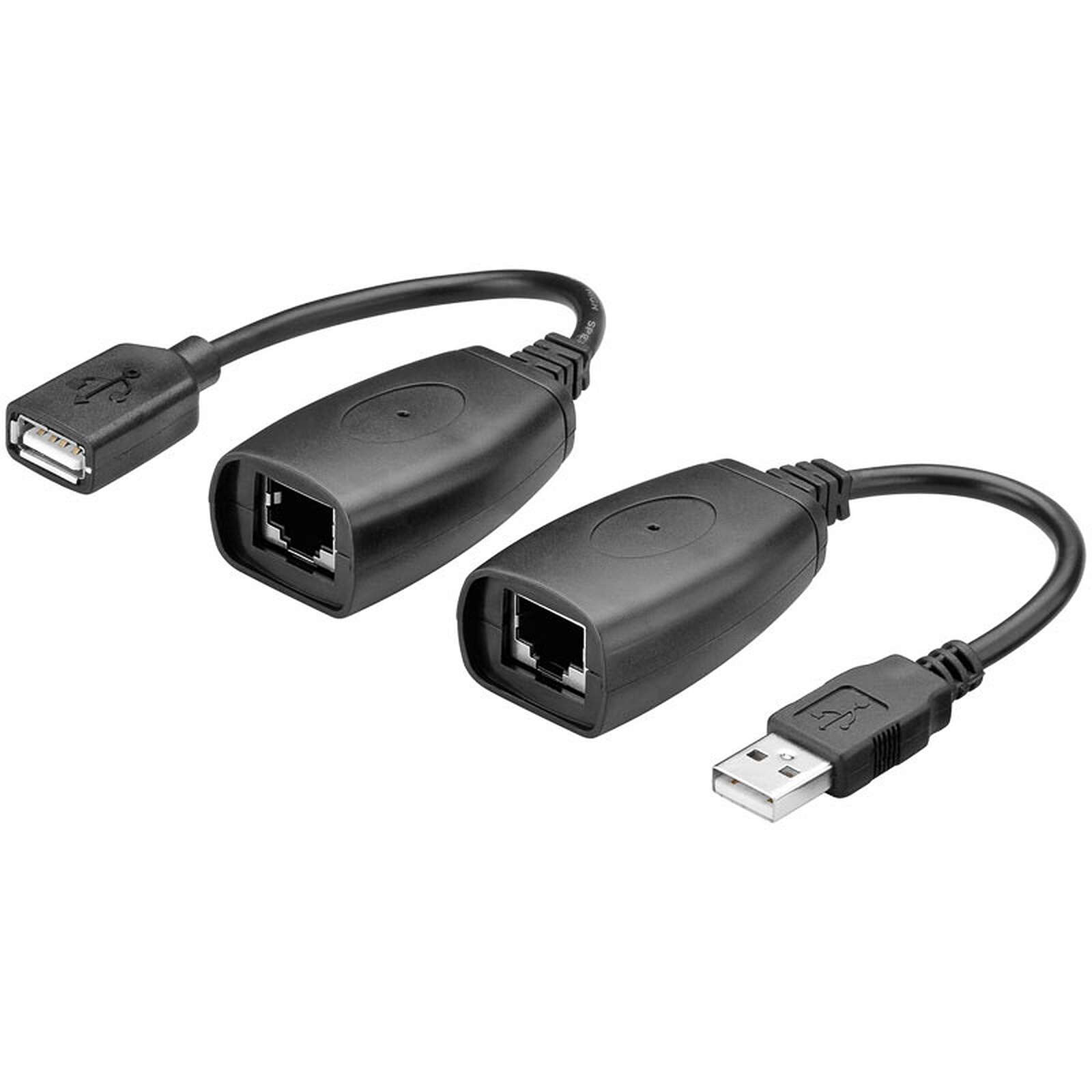 Câble d'extension réseau claviers webcams imprimantes EU Plug Adaptateur de convertisseur USB2.0 vers RJ45 Extender CAT5E / CAT6 100-240V pour caméras USB 