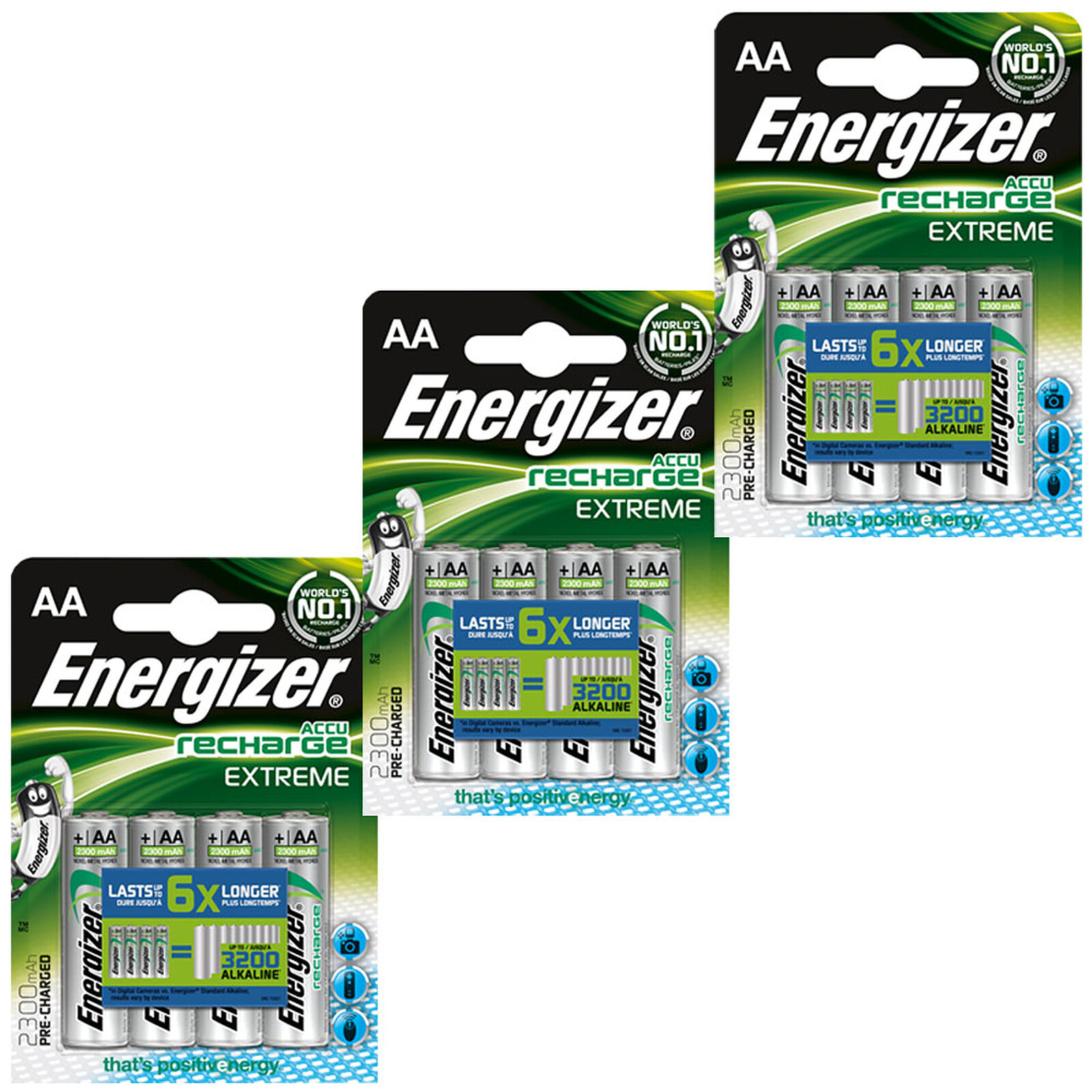 Piles Energizer Recharge Extreme - AA & AAA French