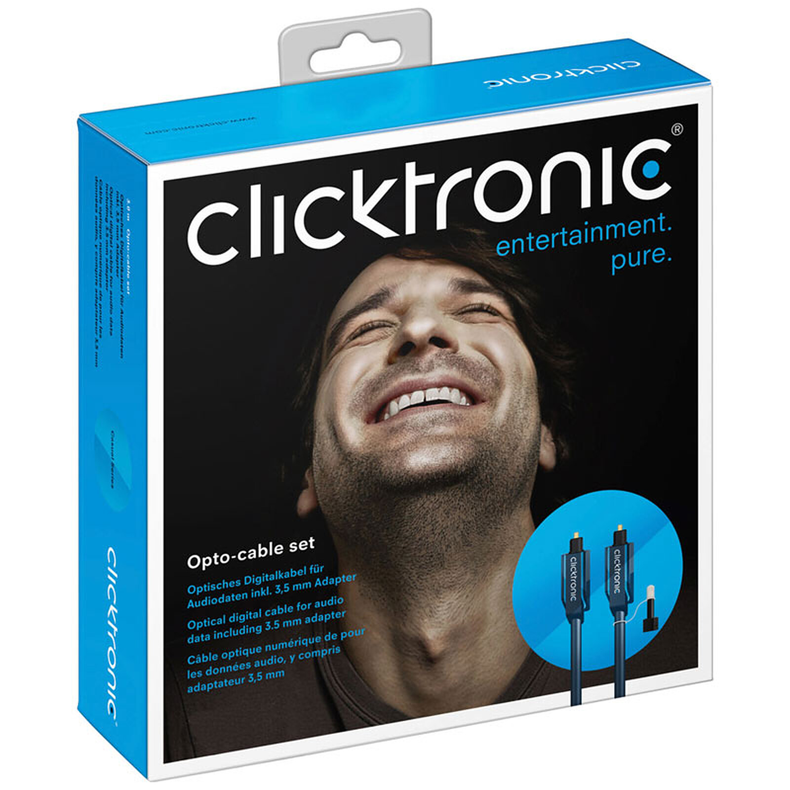 Clicktronic® Casual Optisches Audio Toslink Digitalkabel 3,5mm Adapter 3m 
