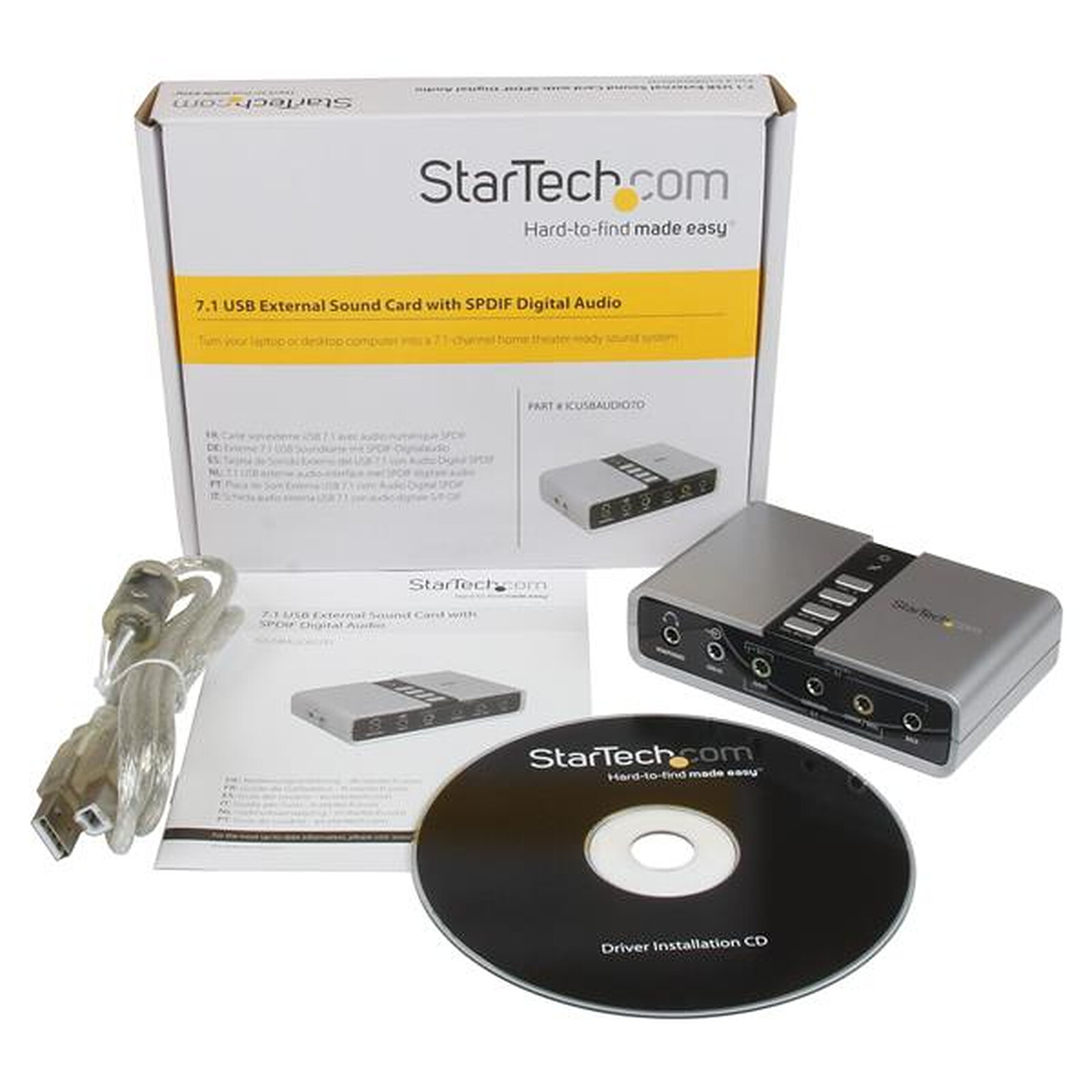 StarTech.com Carte son / Adaptateur audio USB 7.1 avec audio