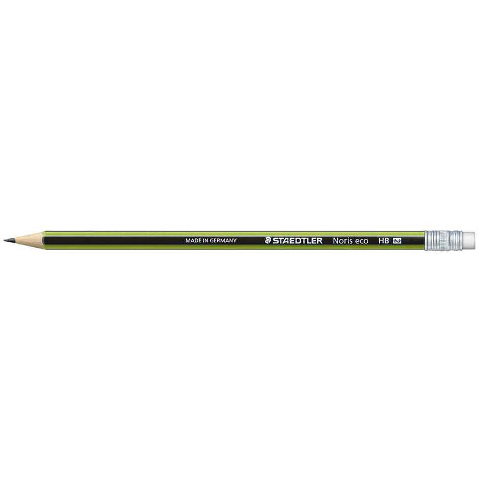 Étui blister avec 3 crayons HB Crayons à papier à embout gomme de très haute qualité Fabriqués en bio-matériau innovant 18230HBBK3 Staedtler Noris Eco 