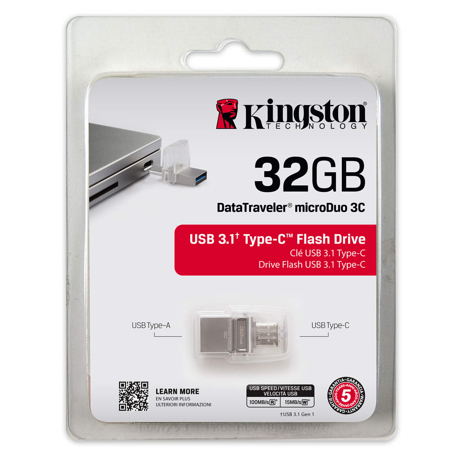 Kingston DataTraveler microDuo 3C 32GB - USB flash drive - LDLC 3-year  warranty