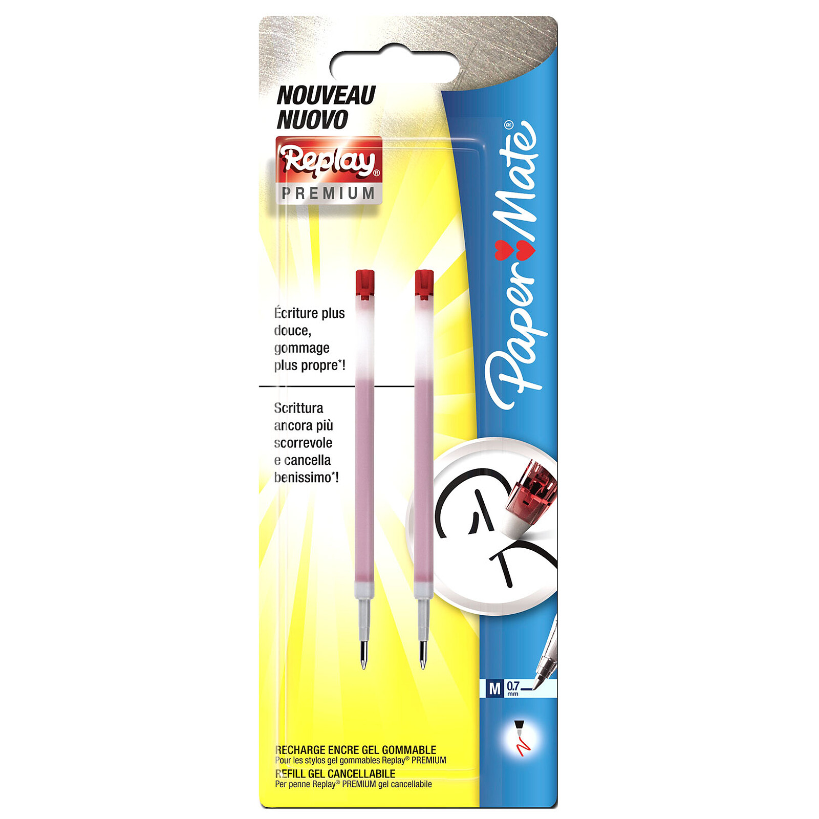 Paper Mate Replay Premium Recharge Rouge x 2 - Stylo & feutre - LDLC