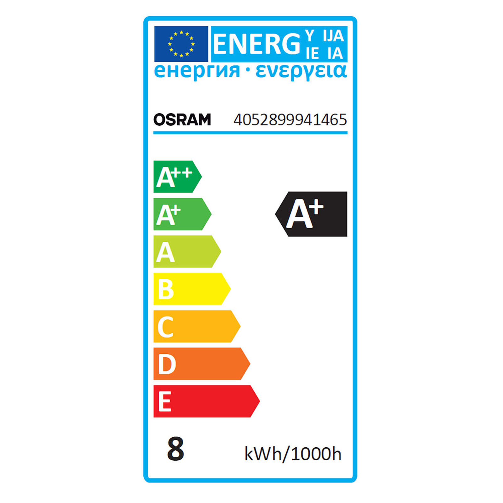 OSRAM Ampoule LED Retrofit standard E27 8W (60W) A+ Gradable Ampoule