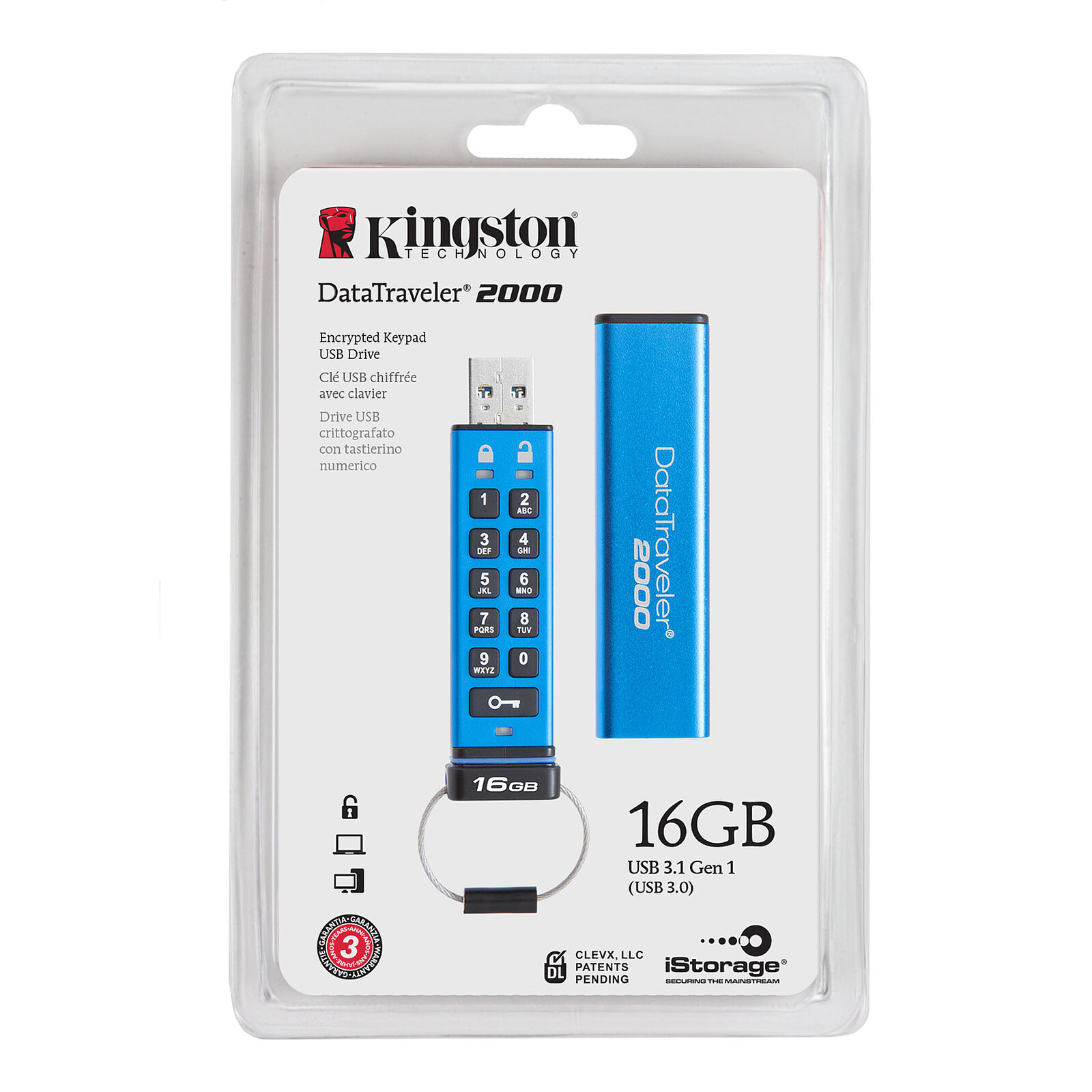 Kingston IronKey Keypad 200 128 Go - Clé USB - LDLC