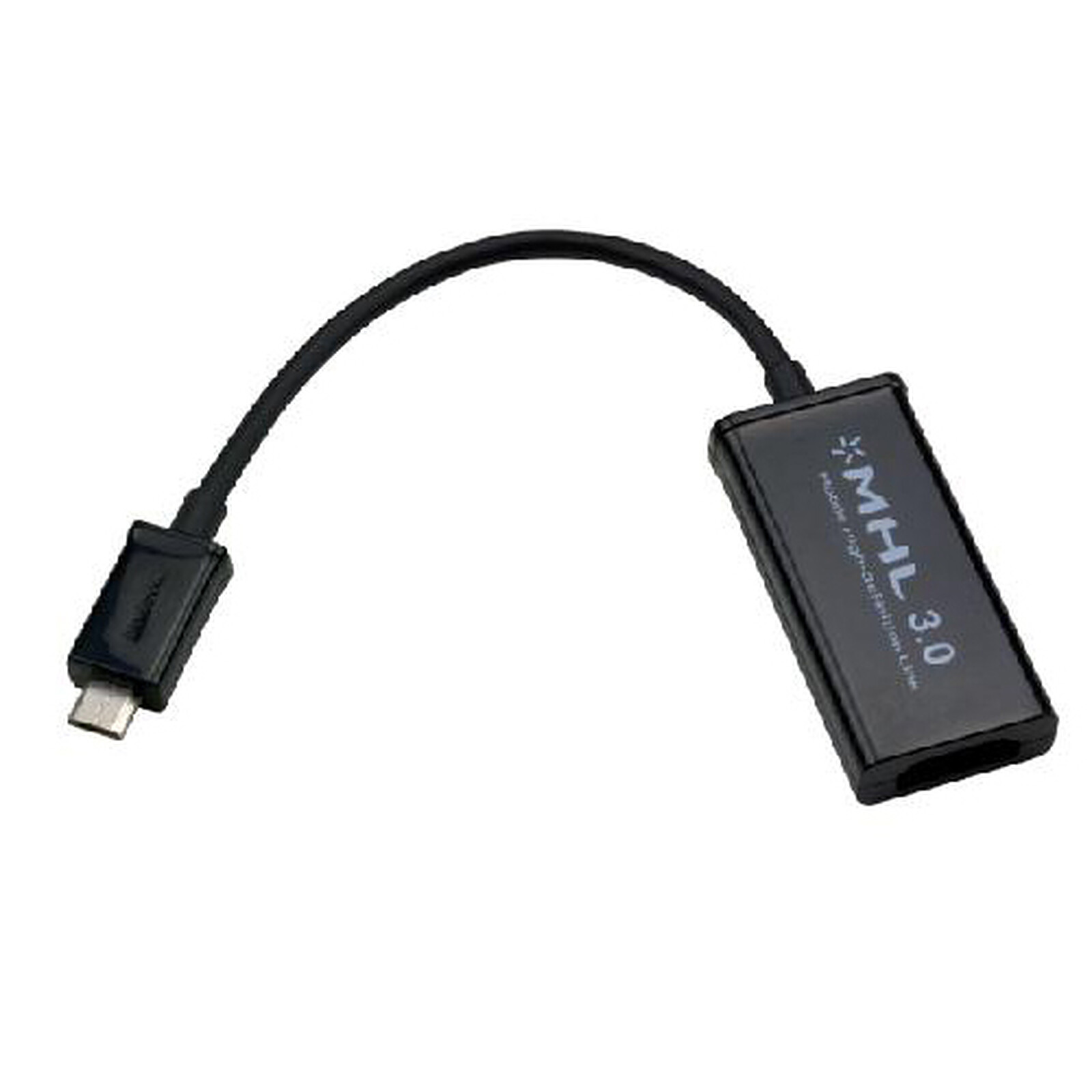 Câble MHL (micro-USB B mâle) vers HDMI, plat, par
