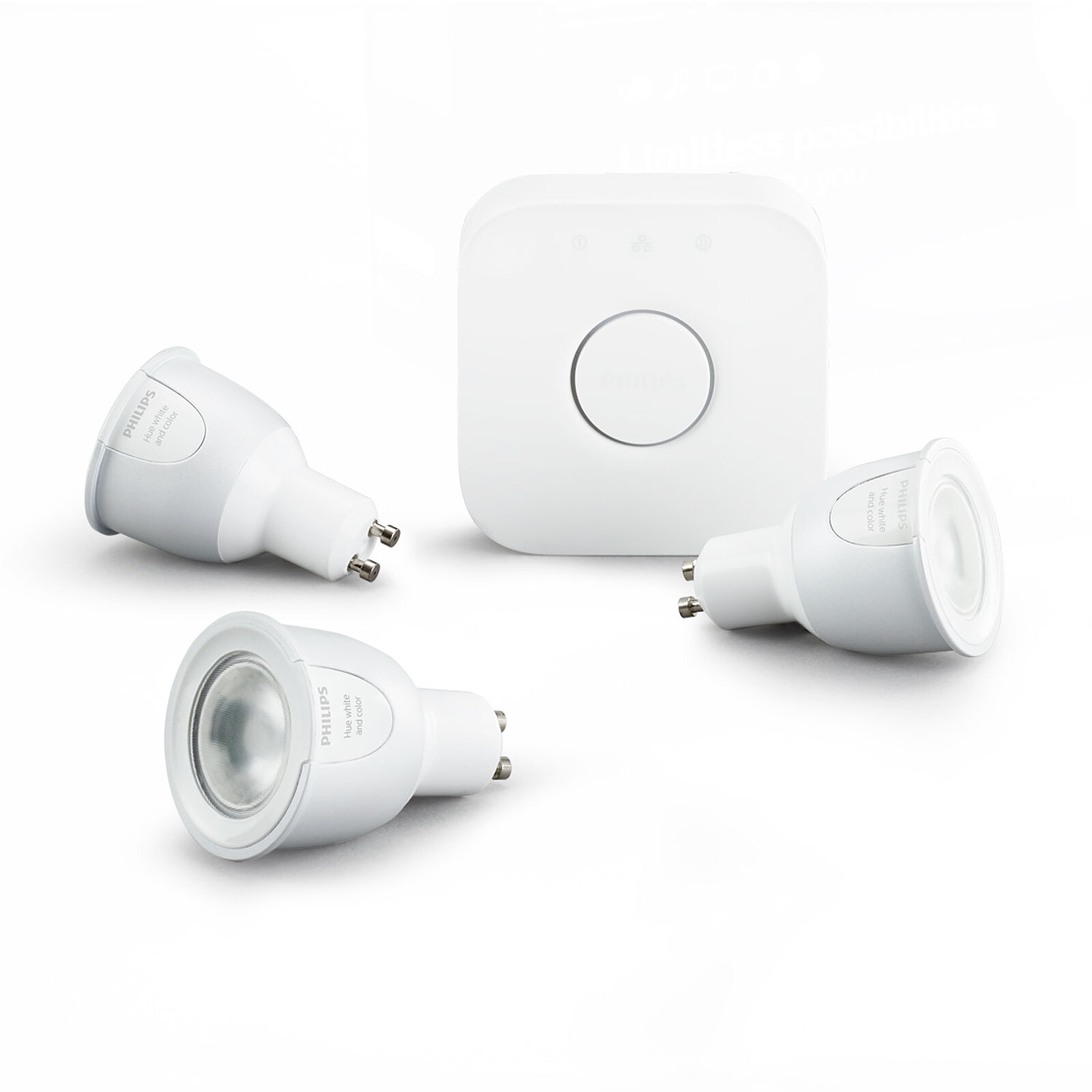 Philips Hue White & Color GU10 6.5 W Bluetooth x 1 - Ampoule